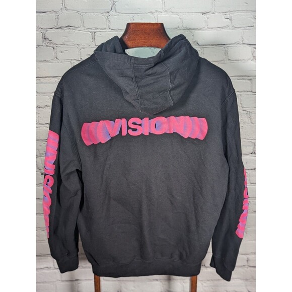 MSFTS REP Jaden Smith Vision Sweater L Black Pink Hoodie Sweatshirt Tour Album - Picture 1 of 8